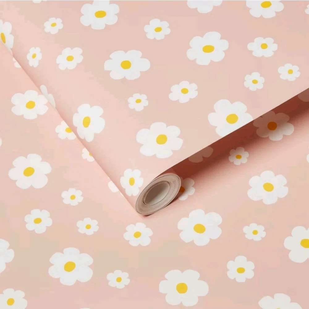 Pillowfort - Pink Daisy Kids' Wallpaper